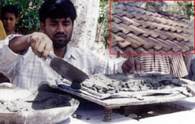 Foot Operated Roof Tile Making Machine - Photo