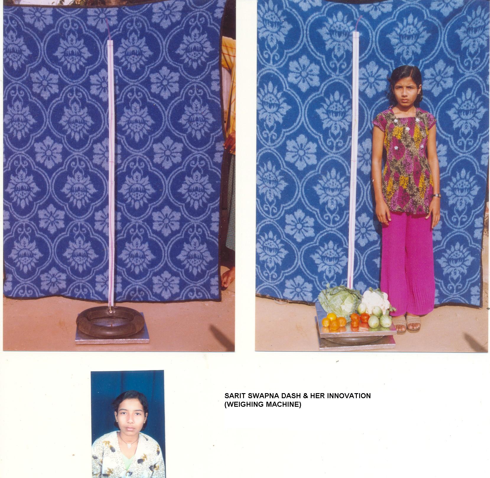 Weighing machine using scooter tyres - Photo