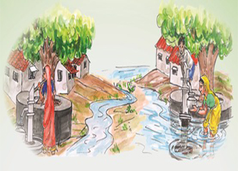 Flood-Resistant Handpumps that rise automatically - Photo