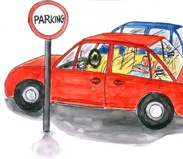 Oxygen-carbon dioxide level indicators in car - Photo