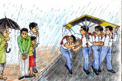 Umbrella for more than five persons - Photo