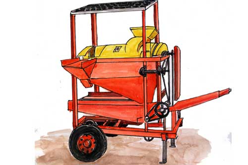 A solar pulse thresher - Photo