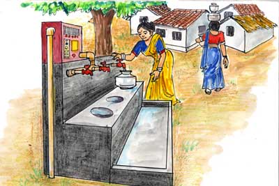 Water filter/purifierat source - Photo