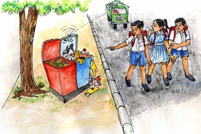 Innovative dustbin - Photo