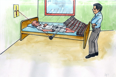 Automatic blanket covering mechanism - Photo