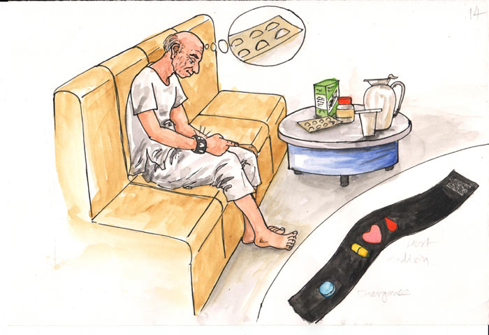 Smart wrist band for elderly - Photo