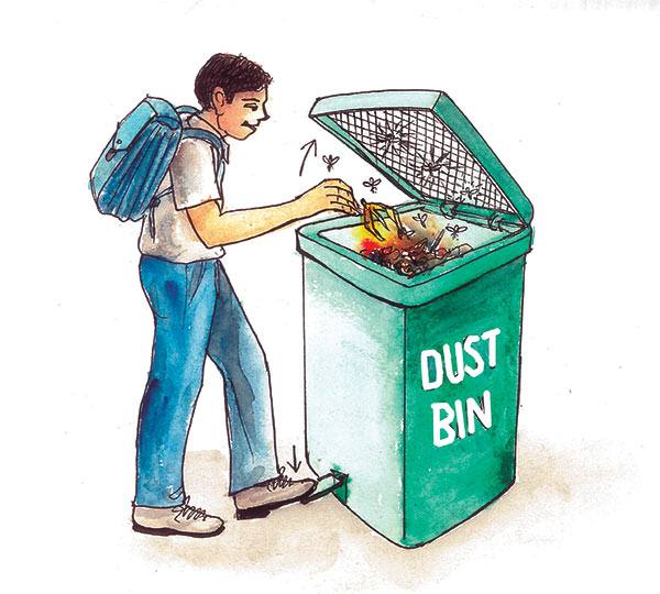 Insect killing dustbin - Photo