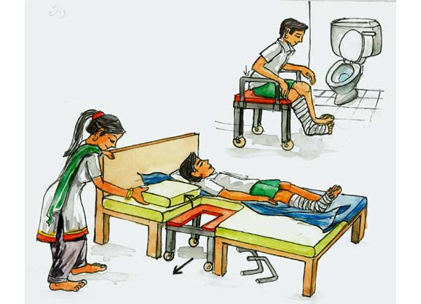 Image of Innovative and low cost bed with detachable wheel chair