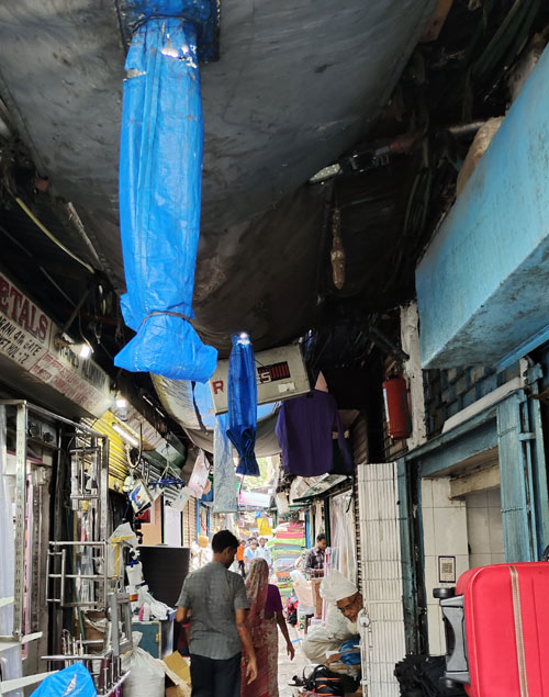 Image of Tarpaulin Shed with In-built Water Drain